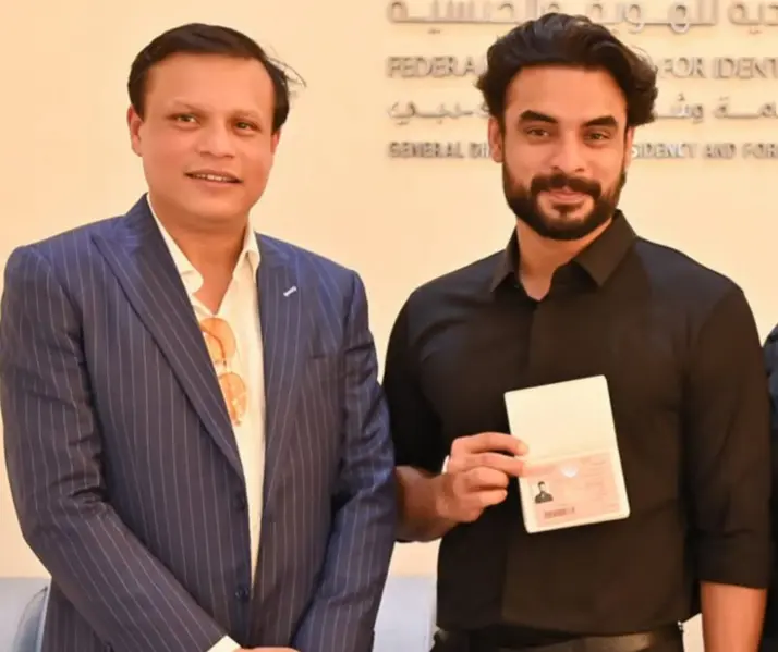 Tovino Thomas with golden Visa